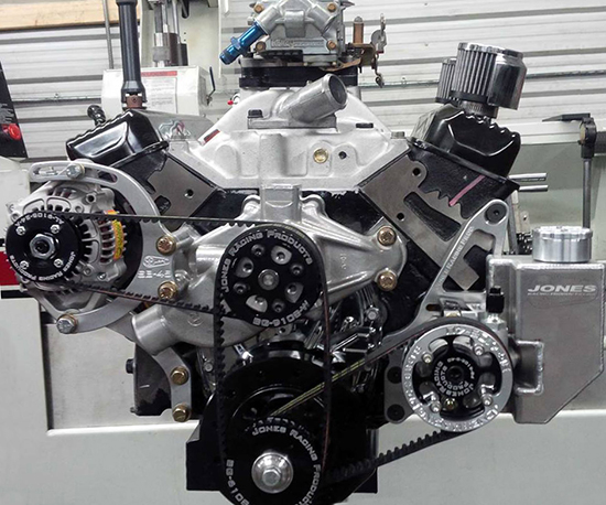 GM crate engine in shop